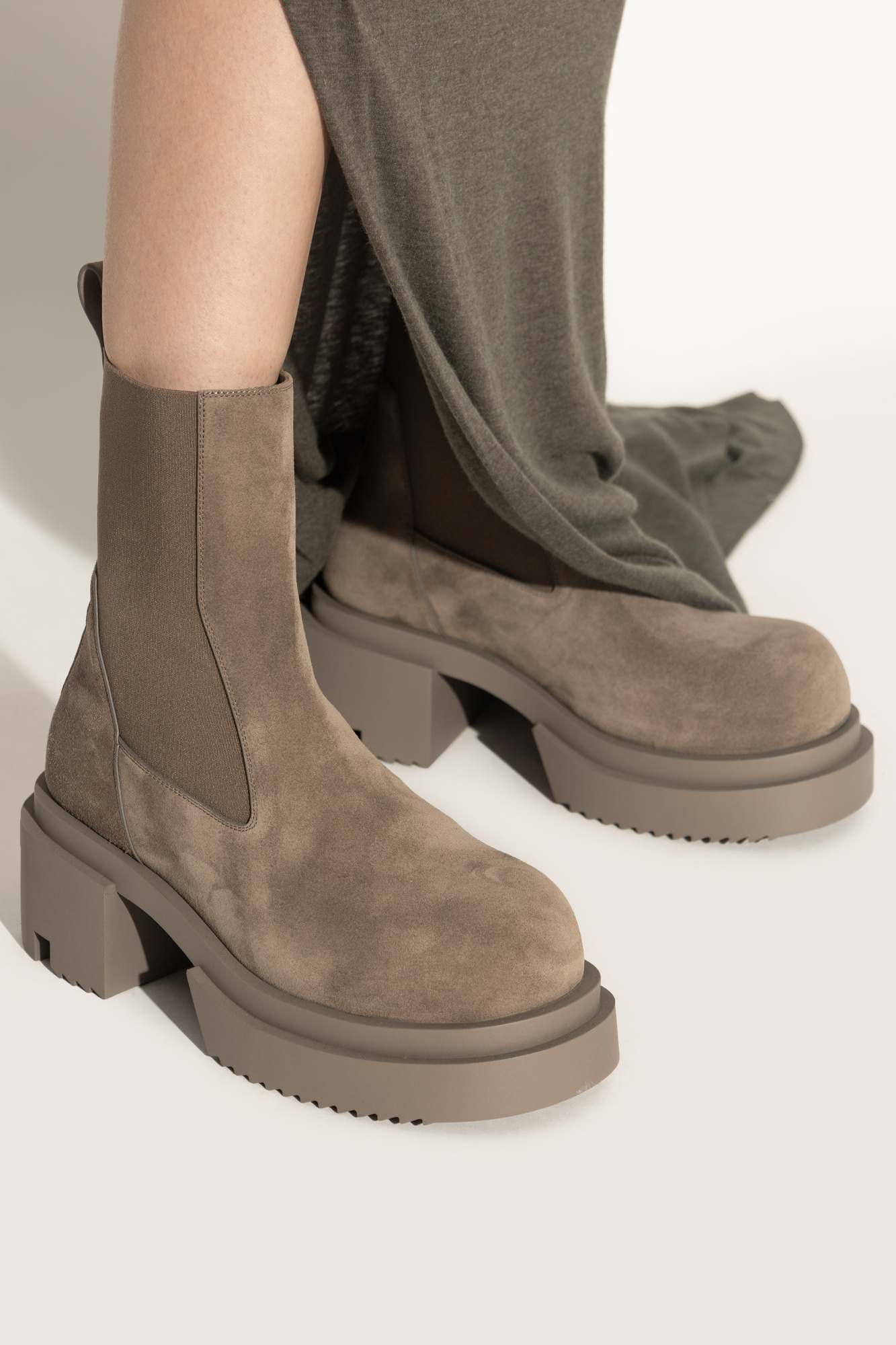 ショートブーツ・ブーティ RICK OWENS RP02E4865.LOO Ankle Boots RICK OWENS リックオウエンス クリアヒール アンクルブーツ